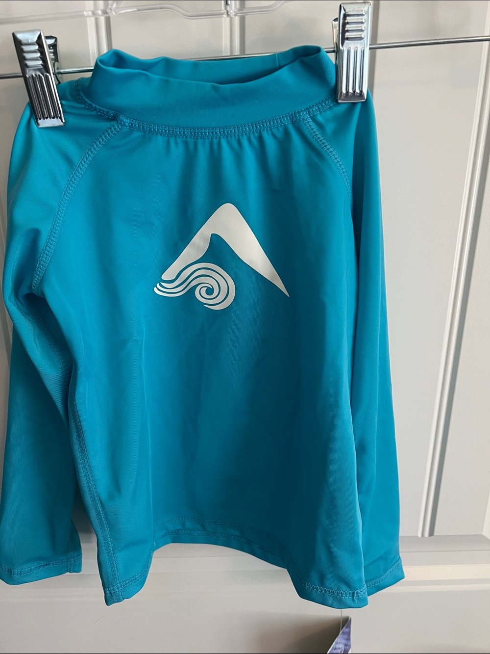 Kanu Surf Kids Teal Blue Long Sleeve Rashguard UPF 50+